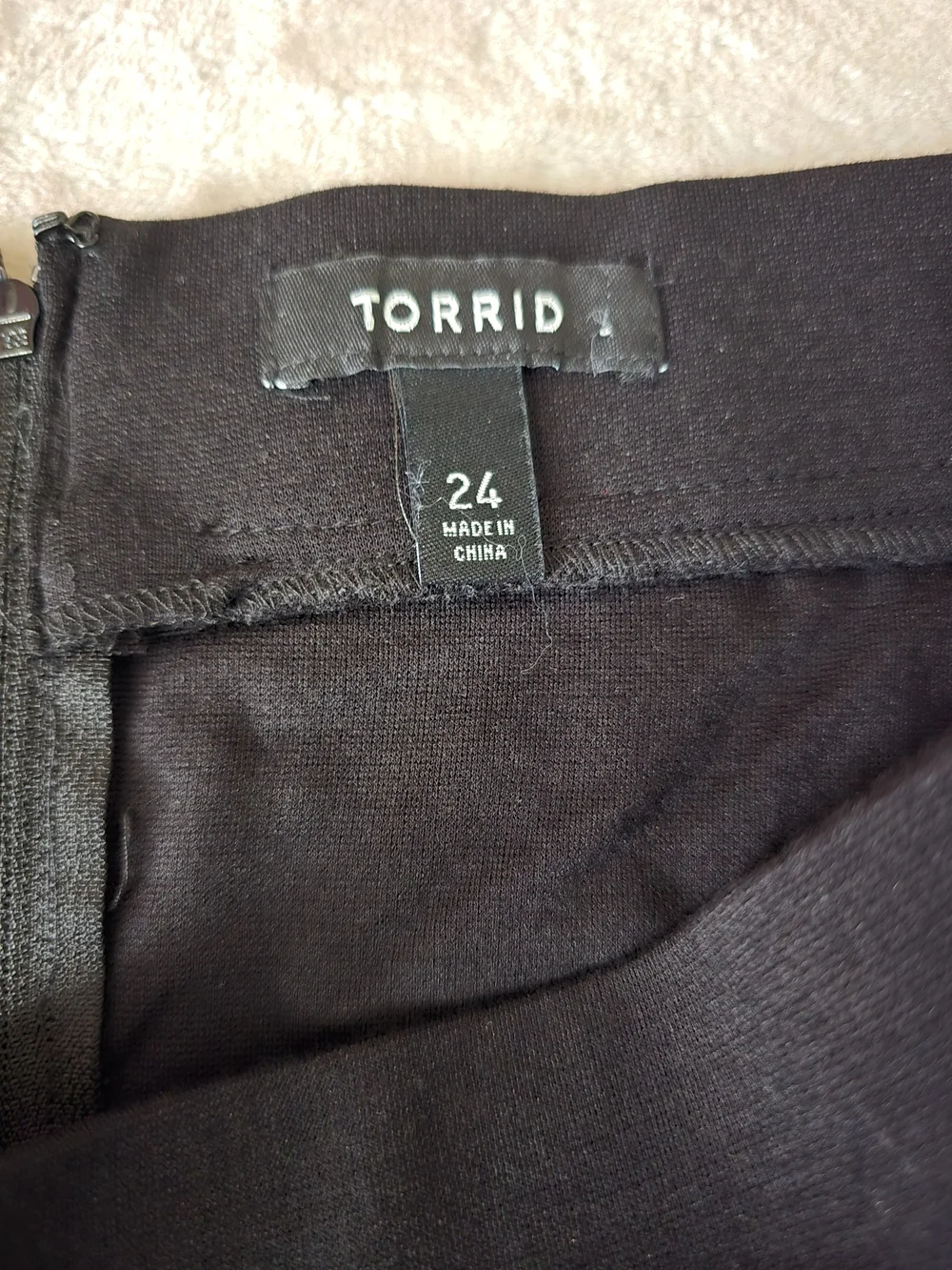 Torrid Black High-Low A-Line Skirt with Flocked Medallion Pattern